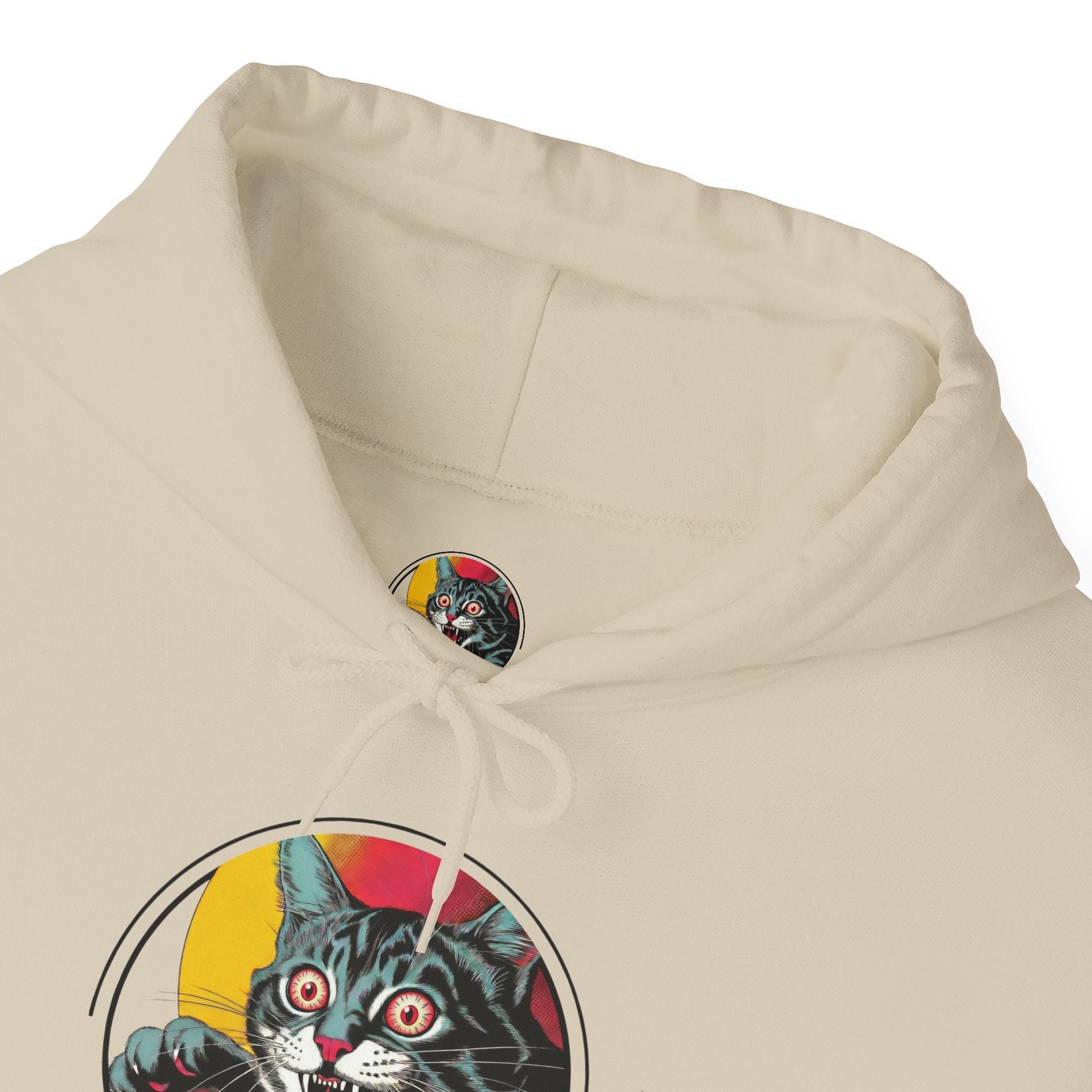 Cat Lover Hoodie — "Don't Touch My Cat" Vintage Graphic Pullover