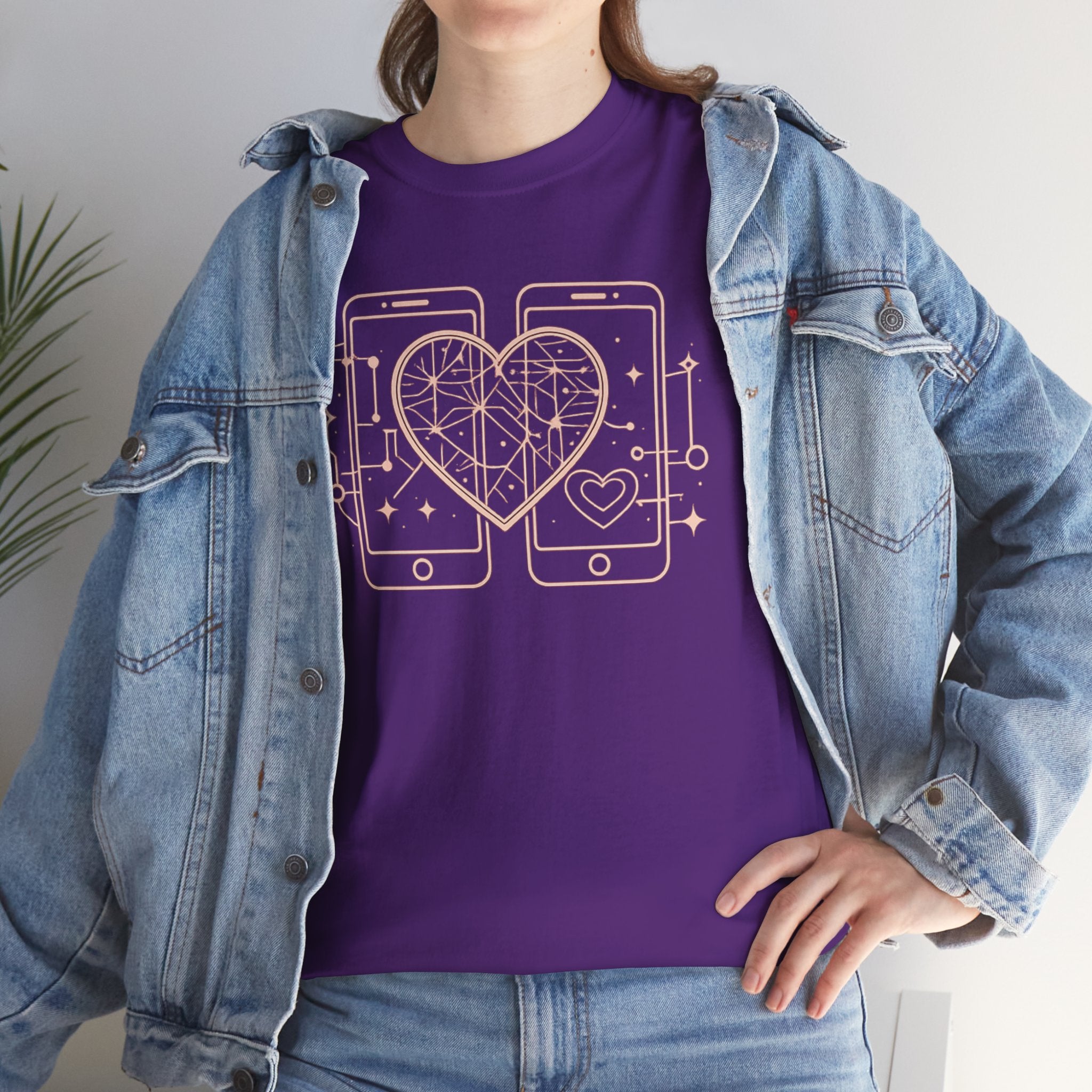 Tech Love T‑Shirt — Heartphone Graphic Tee (Valentine’s Day Gift)