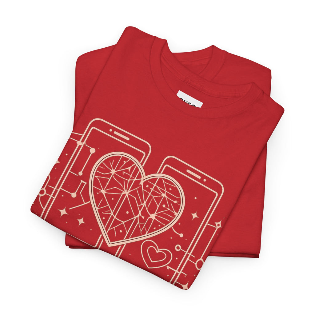 Tech Love T‑Shirt — Heartphone Graphic Tee (Valentine’s Day Gift)