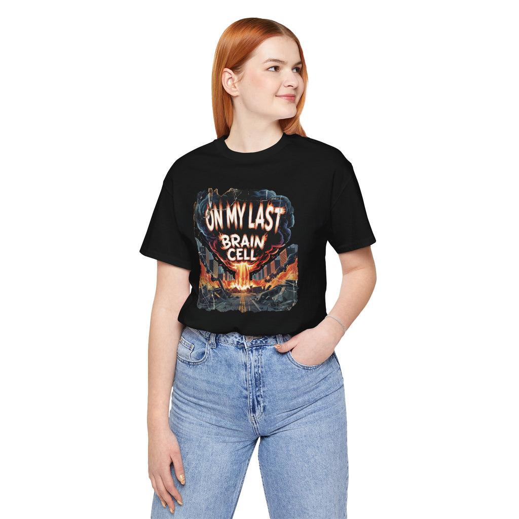 On My Last Brain Cell Tee — Retro Apocalypse Graphic T‑Shirt