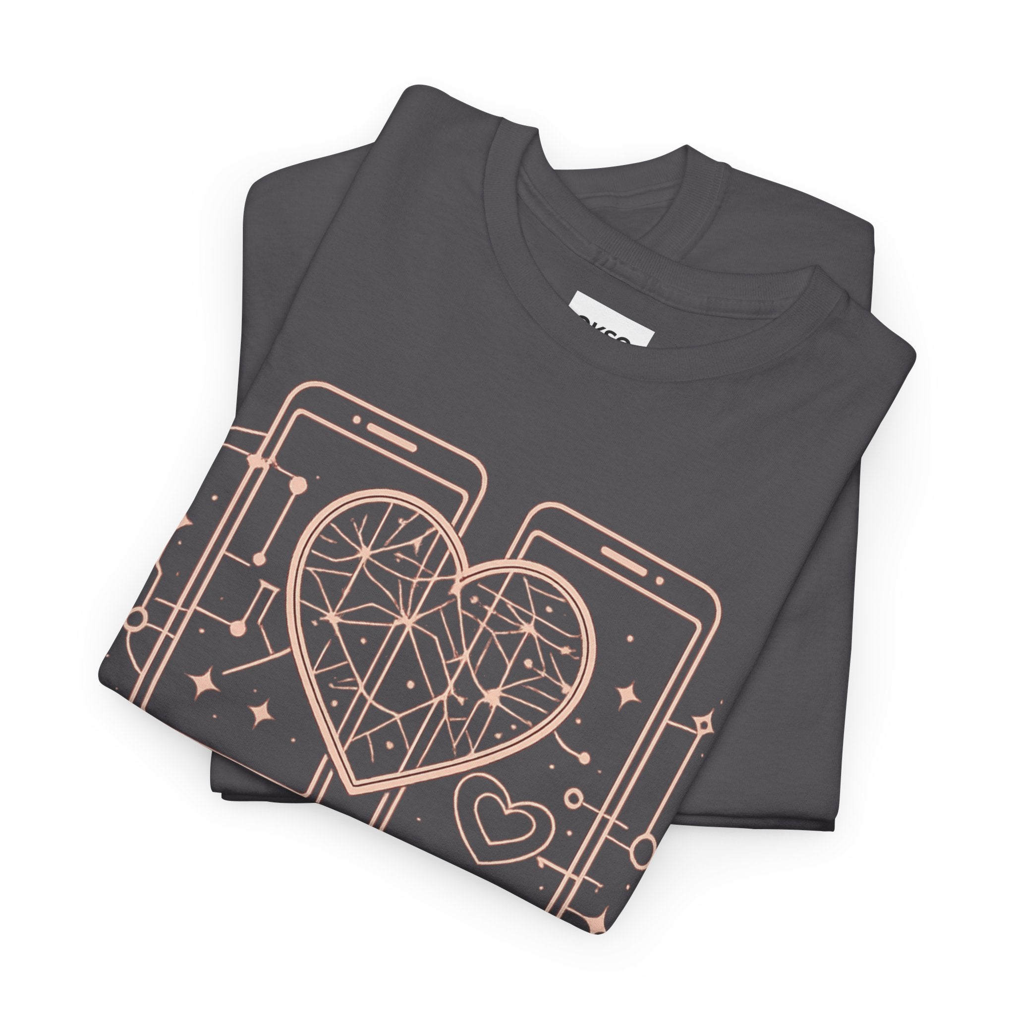 Tech Love T‑Shirt — Heartphone Graphic Tee (Valentine’s Day Gift)