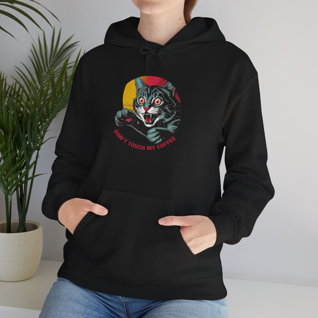 Cat Lover Hoodie — "Don't Touch My Cat" Vintage Graphic Pullover