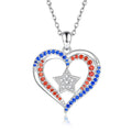Diamond Heart Flag Necklace