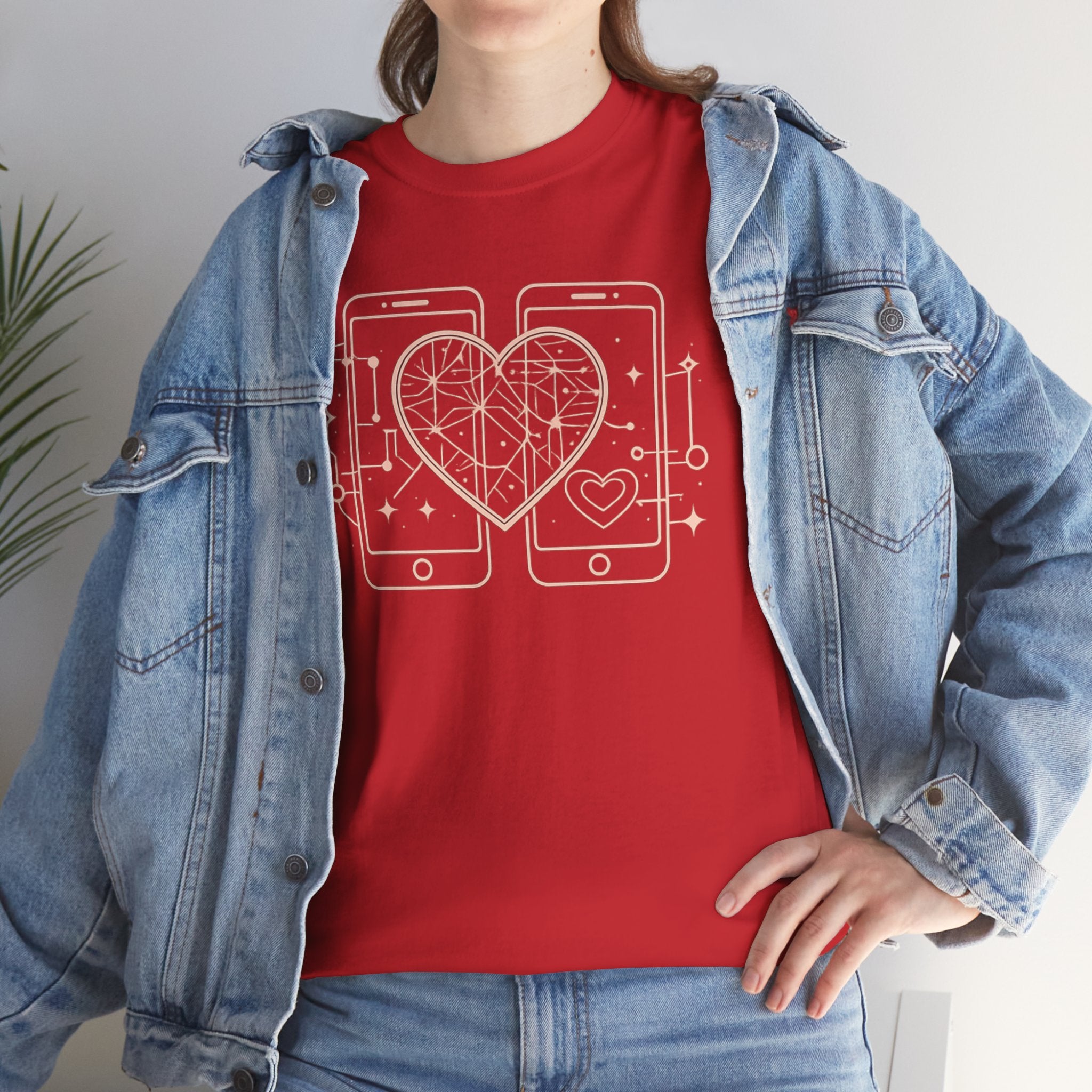 Tech Love T‑Shirt — Heartphone Graphic Tee (Valentine’s Day Gift)