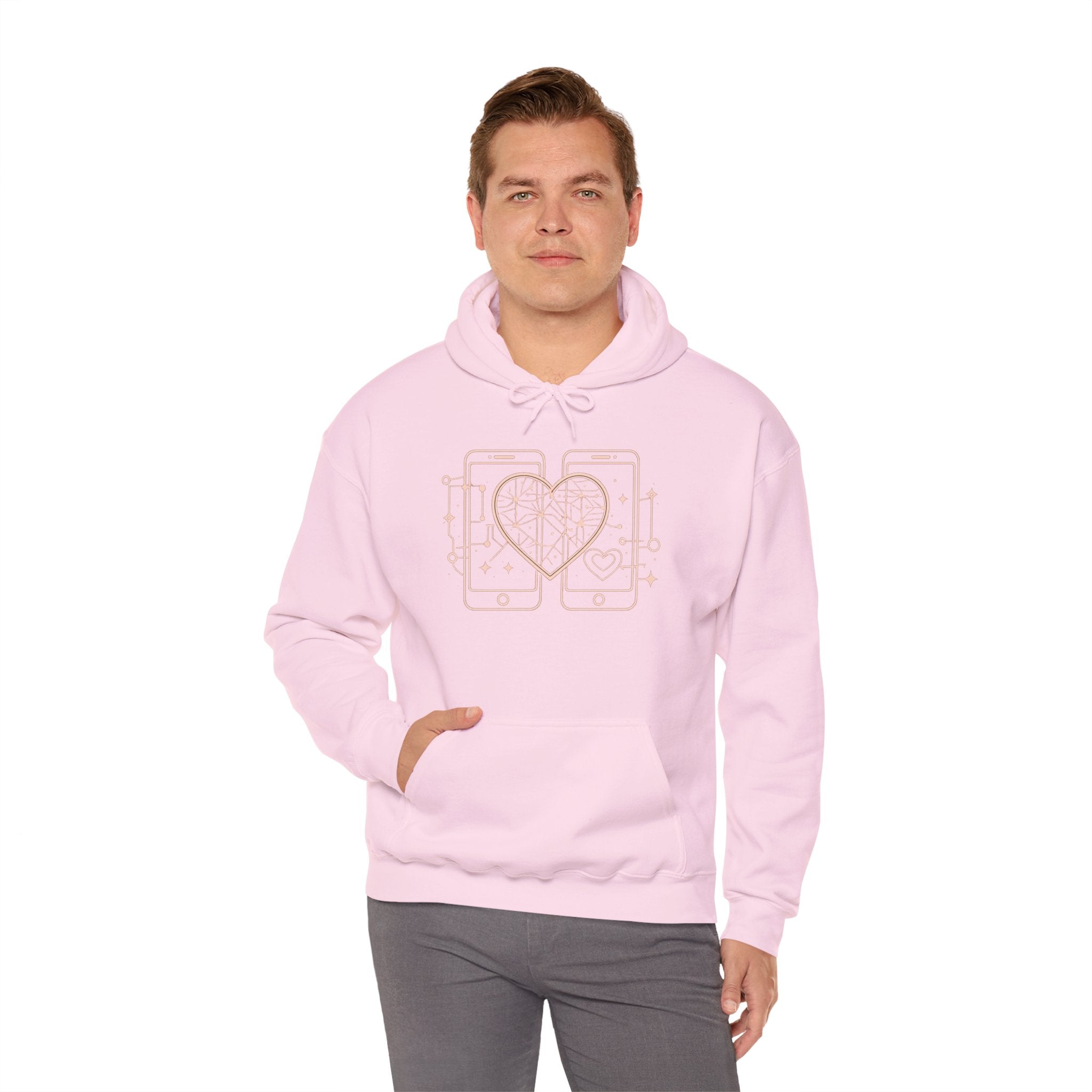 Smartphone Heart Hoodie – Matching Tech Love Pullover