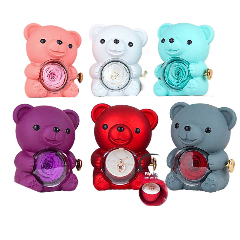 Surprise Rose Bear Jewelry Gift Box