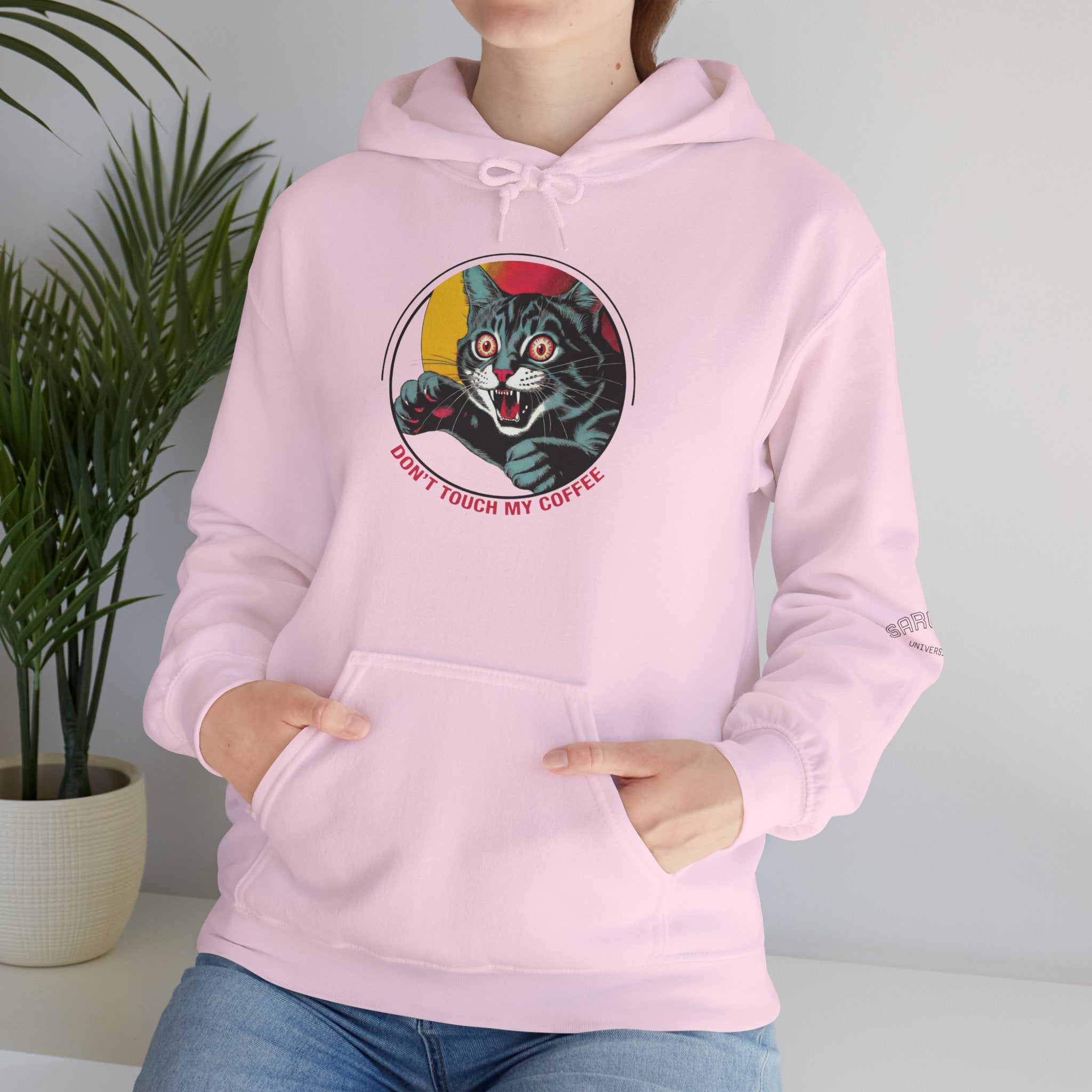 Cat Lover Hoodie — "Don't Touch My Cat" Vintage Graphic Pullover