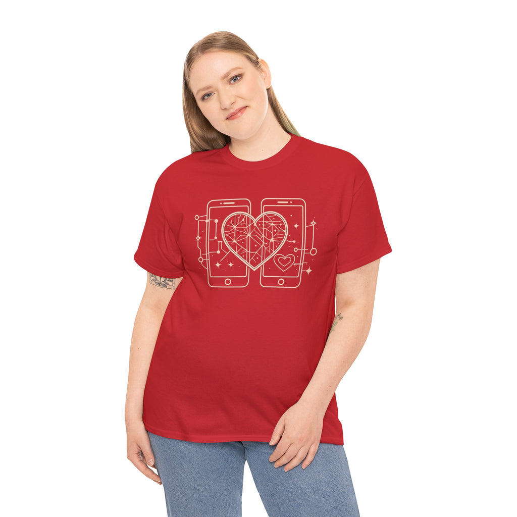 Tech Love T‑Shirt — Heartphone Graphic Tee (Valentine’s Day Gift)