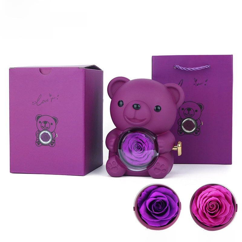 Surprise Rose Bear Jewelry Gift Box