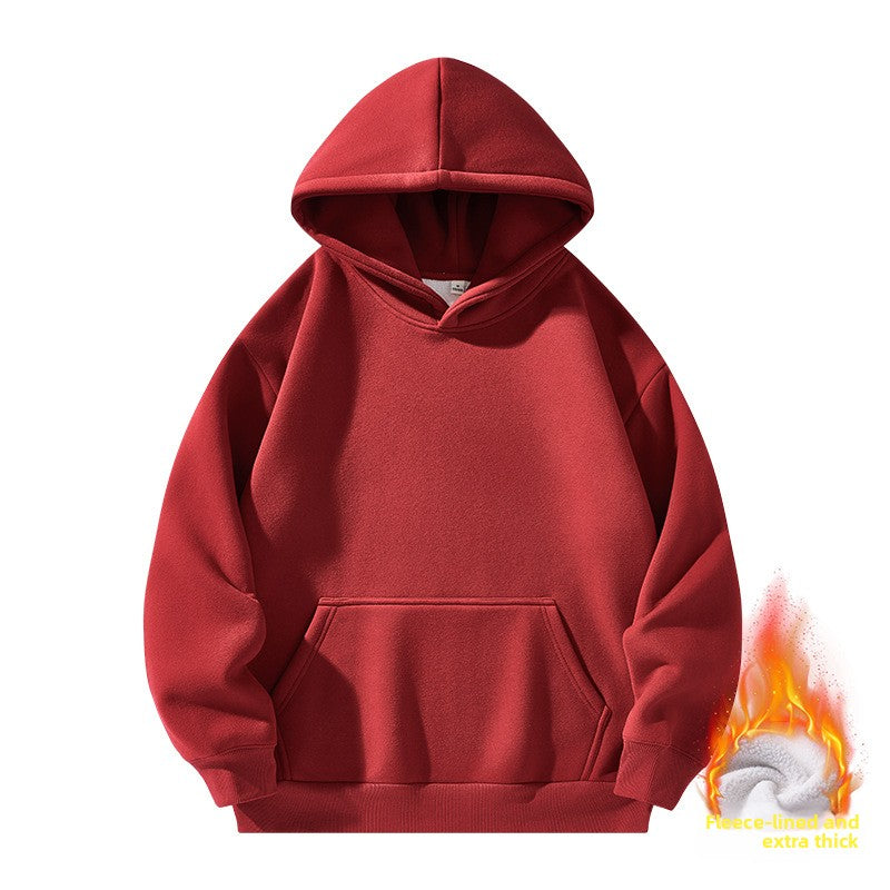 Heavyweight Fleece Lined Hooded Sweatshirt for Men and Women