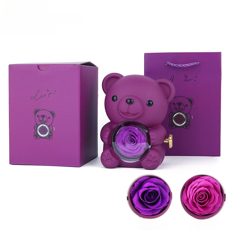 Surprise Rose Bear Jewelry Gift Box